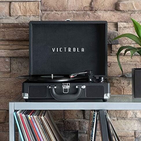 Victrola Journey+ Bluetooth Suitcase Record Player with Matching Record Stand in Kuwait