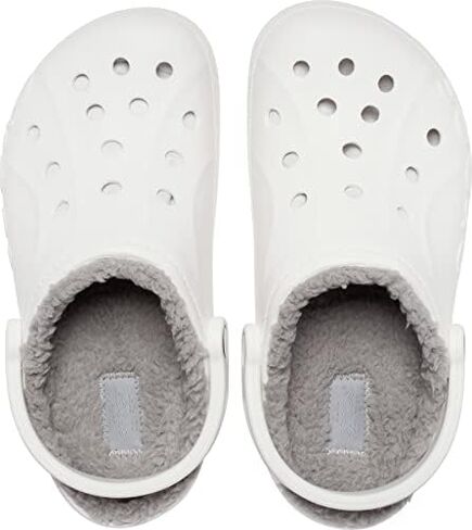 Crocs Baya Lined Clog White/Light Grey Men's 13, Women's 15 Medium in Saudi Arabia