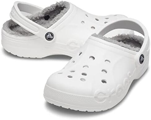 Crocs Baya Lined Clog White/Light Grey Men's 13, Women's 15 Medium in Saudi Arabia