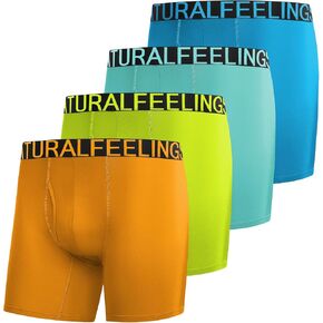 سراويل داخلية للرجال من Natural Feelings Athletic للرجال، عبوة من 2 إلى 4 قطع S M L XL XXL