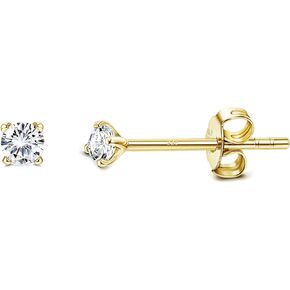 Sllaiss 2mm Sterling Silver Austria Zirconia Stud Earrings for Women Men, Platinum/Gold/Rose Gold Plated Tiny CZ Studs in Saudi Arabia