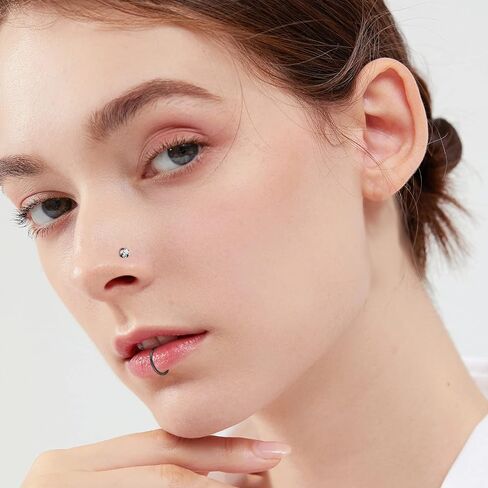ONESING 29 Pcs 20G Black Nose Rings for Women Nose Piercing Jewelry L Shape Nose Rings Studs Nose Rings Hoop Stainless Steel Nose Jewelry Body Piercing Jewelry for Women Men in Saudi Arabia