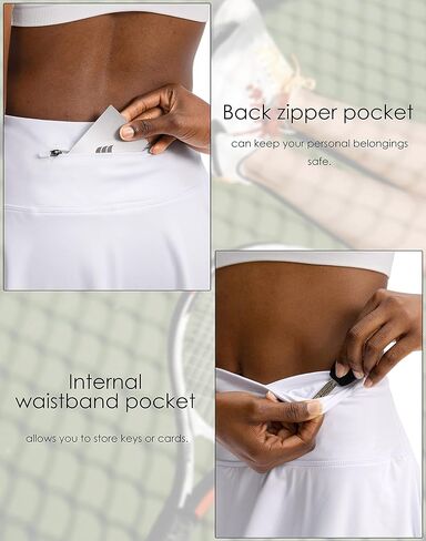 Pleated Tennis Skirt for Women with Shorts 4 Pockets High Waist Women's Workout Running Athletic Golf Skorts Skirts for Women in Kuwait