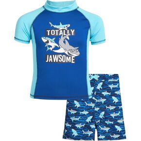 Mick Mack Boys' Rash Guard Set - 2 Piece UPF 50+ Quick Dry Trunks and Swim Shirt (2T-7) in Saudi Arabia