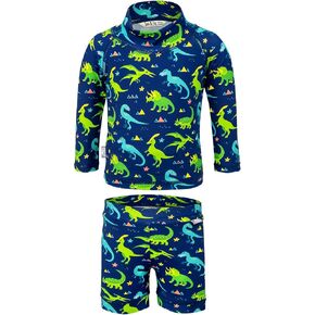 JAN & JUL Long Sleeve 2-pc UV Swim-Suit Set with Shorts (Baby, Toddler, Kids) in Saudi Arabia