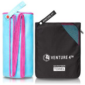 VENTURE 4TH Quick Dry Travel Towel - Fast Drying Ultra Soft Microfiber Towels - Essential for Camping, Backpacking, Yoga, Swimming, Gym, Sports and Beach - 3 Compact Sizes in Saudi Arabia