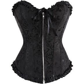 Women's Corset Bustier Top Sexy Lingerie Sets Black Red Overbust