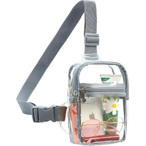 Clear Mini Sling Bag, Heavy Duty Clear Purse Fanny Packs, Cute Chest Crossbody Backpack for Women, Girls in Saudi Arabia