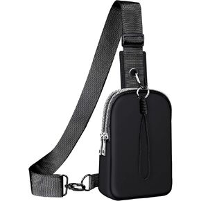 حقيبة حبال صغيرة للنساء حقائب كروس للنساء وحقائب الصدر مع حزام كتف قابل للتعديل للسفر والتخييم الرياضي (أسود) in Kuwait