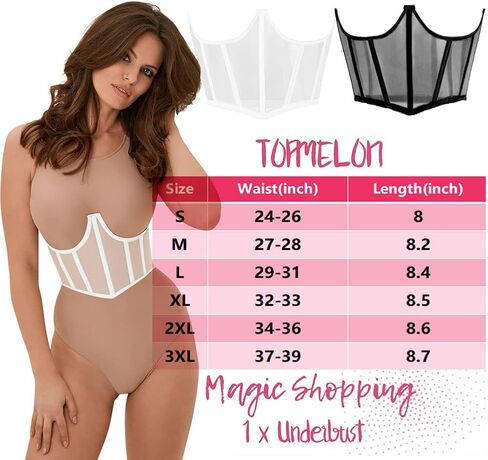 TOPMELON Lace Corset Belt Waist Corset Top Women Mesh Open Cup Lace Up Boned Bustier Underbust Corset Waist Cincher Corset in Kuwait