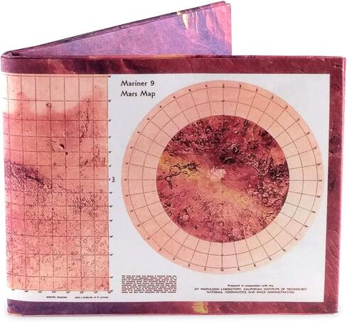 محفظة مطبوع عليها Mars Map Mighty | محفظة Tyvek | محفظة ورقية | محفظة صغيرة | محفظة صغيرة in Kuwait