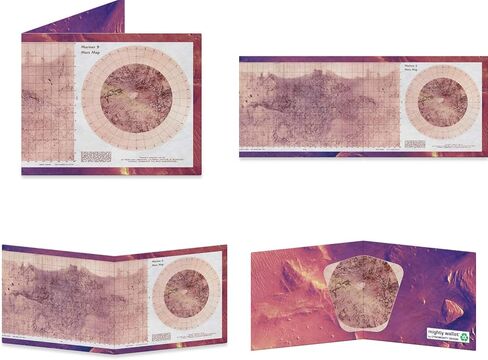 محفظة مطبوع عليها Mars Map Mighty | محفظة Tyvek | محفظة ورقية | محفظة صغيرة | محفظة صغيرة in Kuwait