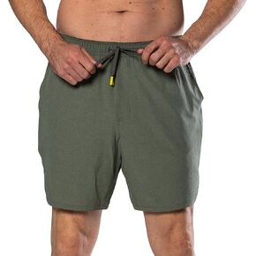 Nathan 7" Unlined Essential Workout Shorts, Lightweight & Stretchy, Two Side Pockets, Reflective Moisture-Wicking Fabric