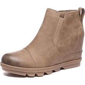 Women's Wedge Ankle Boots Comfortable Slip On Wedge Booties in Saudi Arabia