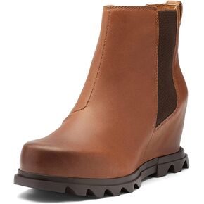 حذاء Sorel النسائي Joan of Arctic Wedge III Chelsea - حذاء بكعب عريض من الجلد مقاوم للماء