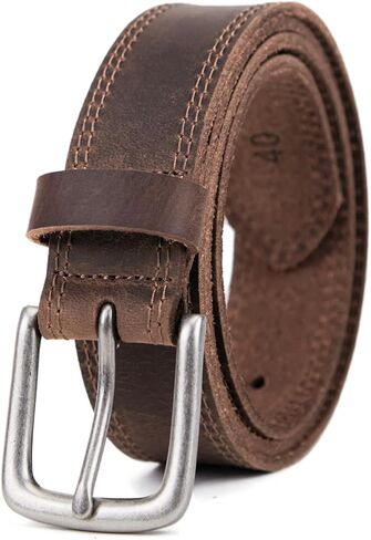 VATAN Men's Full Grain Leather Casual Every Day Jean Belt Handmade (35mm) in Kuwait
