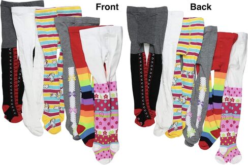 ToBeInStyle Girls' Pack of 6 Full Length Winter Tights With Heel And Toe in Kuwait