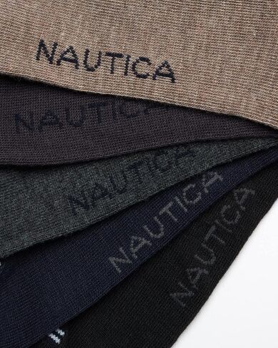 Nautica Men's Dress Socks  - Solid Crew Socks (10 Pack) in Saudi Arabia