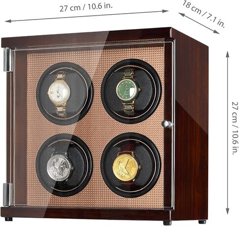 ساعة أنيقة من CHIYODA بشاشة تعمل باللمس LCD ، 12 وضع دوران ، بني لامع عالي لـ 4 ساعات تلقائية ، بني لامع، 10.6 بوصة × 7.1 بوصة × 10.6 بوصة, بني لامع, 10.6 Inch x 7.1 Inch x 10.6 Inch in Kuwait