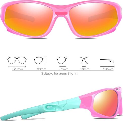 نظارات شمسية رياضية مستقطبة للأطفال من ATTCL Kids Hot TR90 للأولاد والبنات من عمر 3 إلى 10 سنوات in Kuwait