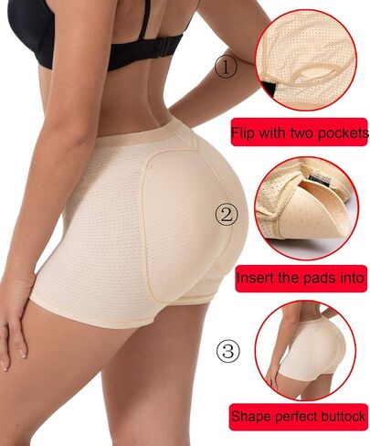 NINGMI Women Butt Lifter Padded Shapewear Enhancer Control Panties Body Shaper Underwear in Kuwait