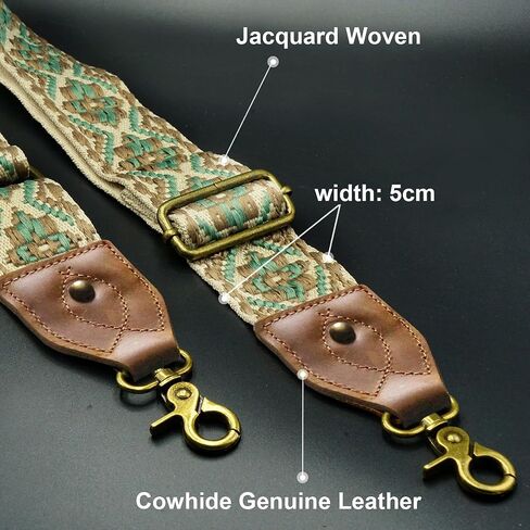 حزام المحفظة استبدال الأشرطة الغيتار crossbody لحقائب اليد حزام الكتف استبدال قابل للتعديل لحقيبة نمط خمر مع جلد البقر جلد طبيعي عرض 2 بوصة in Kuwait