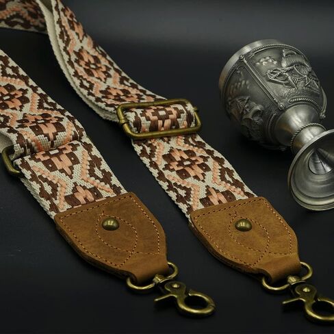 حزام المحفظة استبدال الأشرطة الغيتار crossbody لحقائب اليد حزام الكتف استبدال قابل للتعديل لحقيبة نمط خمر مع جلد البقر جلد طبيعي عرض 2 بوصة in Kuwait
