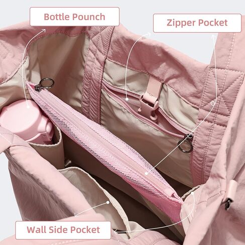 FODOKO Hobo Crossbody Bags 2.0, 19L Large Totes Handbags with Straps for Women, Multi Nylon Shoulder Bags for Travel Gym in Kuwait