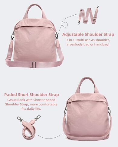 FODOKO Hobo Crossbody Bags 2.0, 19L Large Totes Handbags with Straps for Women, Multi Nylon Shoulder Bags for Travel Gym in Kuwait