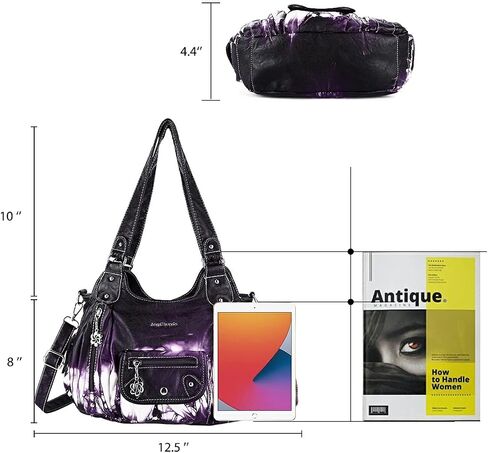 Angel Barcelo Womens Purses and Handbags PU Leather Shoulder Bag Fashion Hobo Bags for Girls in Kuwait