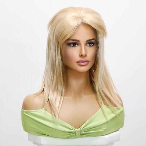 شعر مستعار نسائي أشقر من Smilco طويل بطول 60.96 سم من الدانتيل الصناعي المستقيم بسحب أمامي للملكة، شعر مستعار يومي (أشقر) in Kuwait