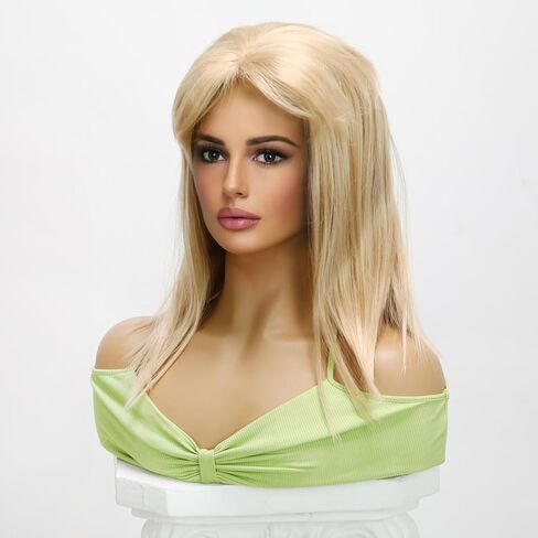 شعر مستعار نسائي أشقر من Smilco طويل بطول 60.96 سم من الدانتيل الصناعي المستقيم بسحب أمامي للملكة، شعر مستعار يومي (أشقر) in Kuwait