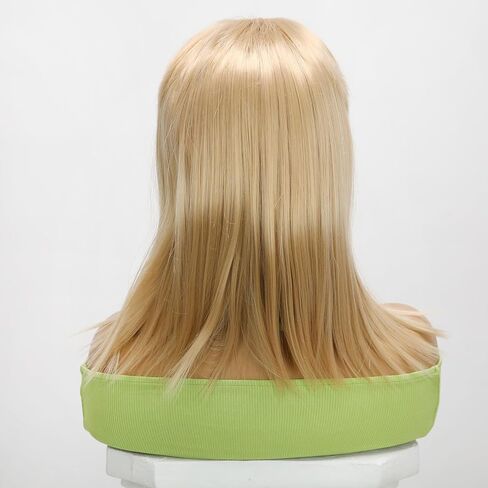 شعر مستعار نسائي أشقر من Smilco طويل بطول 60.96 سم من الدانتيل الصناعي المستقيم بسحب أمامي للملكة، شعر مستعار يومي (أشقر) in Kuwait