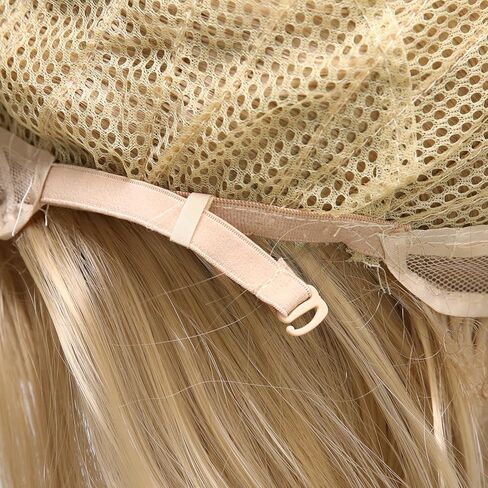 شعر مستعار نسائي أشقر من Smilco طويل بطول 60.96 سم من الدانتيل الصناعي المستقيم بسحب أمامي للملكة، شعر مستعار يومي (أشقر) in Kuwait