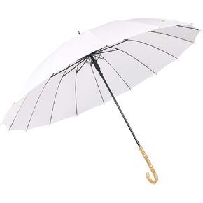 ThreeH Bamboo Stick Umbrella Auto Open Solid Color Fashionable and Simple 190T 16 Ribs,KS08 in Saudi Arabia