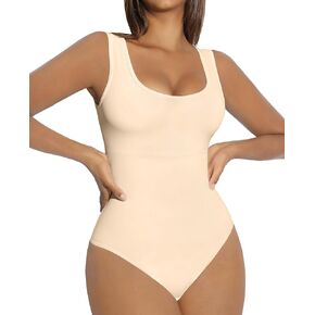 FeelinGirl Bodysuit for Women Tummy Control Seamless Fashion Going Out Sleeveless Tank Tops Bodysuit