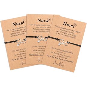 ykzomp 1/3pcs أساور سماعة الطبيب ممرضة، هدايا ممرضة RN هدايا للممرضات الممارسين للنساء، هدايا مدرسة طالب التمريض in Kuwait