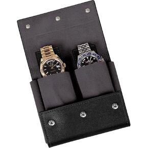 Watch Pouch & Case For Travelling - Portable Travel Watch Cases - Travel Watch Bag and Storage - Italian Leather Pouch - Watch Holder & Accessory Organizer for Luggage - Single & Double Watch Pouches