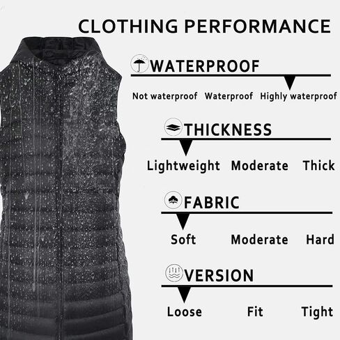 ELFJOY Women's Long Down Vest Zipper Lightweight Puffer Jackets with Hood in Kuwait