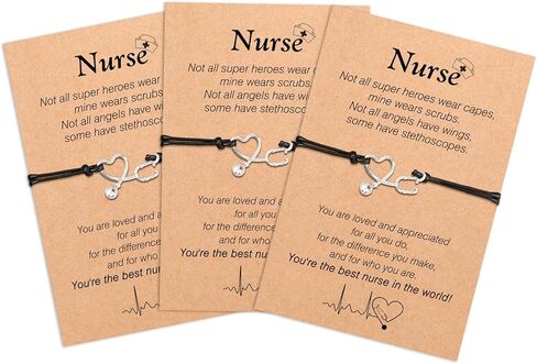 ykzomp 1/3pcs أساور سماعة الطبيب ممرضة، هدايا ممرضة RN هدايا للممرضات الممارسين للنساء، هدايا مدرسة طالب التمريض in Kuwait