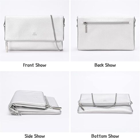 GM LIKKIE Clutch Purse for Women, Large Envelope Clutch HandBag, Crossbody Foldover PU Leather Clutches bag in Kuwait