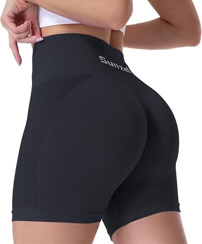 Sunzel Butt Scrunch Seamless Shorts, Womens 5 Inch Workout Shorts High Waist Stretch Booty Short for Gym/Yoga/Running/Biking in Kuwait