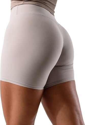 Kamo Fitness Featherlite Enhance 6" Women's Biker Shorts, Hidden Scrunch, No Front Seam, Soft, Lightweight, Butt-Lifting Yoga in Kuwait