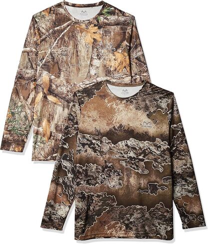 Realtree Men's 2 Pack Long Sleeve Performance Tees in Kuwait