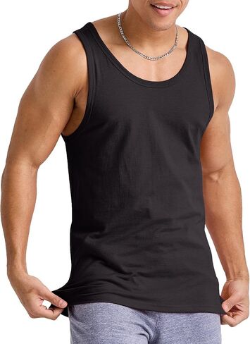 قميص بدون أكمام Hanes Mens Originals ثلاثي المزيج، قمصان خفيفة الوزن للرجال، قميص بدون أكمام in Saudi Arabia