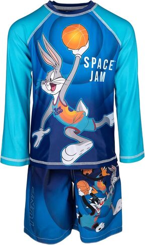 space jam Looney Tunes Buggs Bunny Daffy Duck Sylvester Swim Rash Guard Swim Trunks in Saudi Arabia