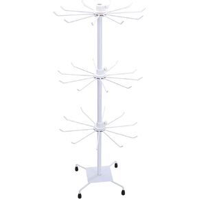 Firlar Rotating Jewelry Display Holder, 3 Tier Rotating Necklace Holder Rack Fashion Counter Jewelry Tree Stand Display Organizer for Necklaces, Bracelets, Earrings, Ring