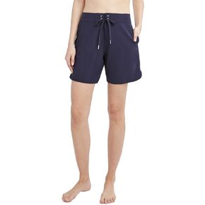 Nautica Women's Standard Solid 7" Core Stretch Quick Dry Board Short