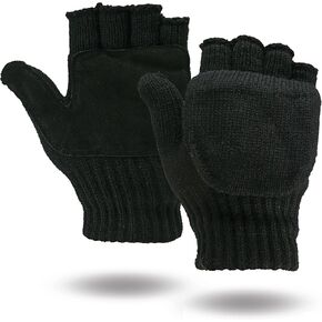 Illinois Glove Company 360 Rag Wool Glomitt Flip Mitten 3M Thinsulate Lined Tan in Saudi Arabia