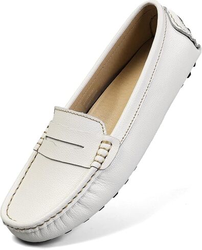 Artisure Women's Classic Comfort Leather Penny Loafers Casual Slip-Ons Lightweight Walking Flats Driving Mocs Boat Shoes in Saudi Arabia